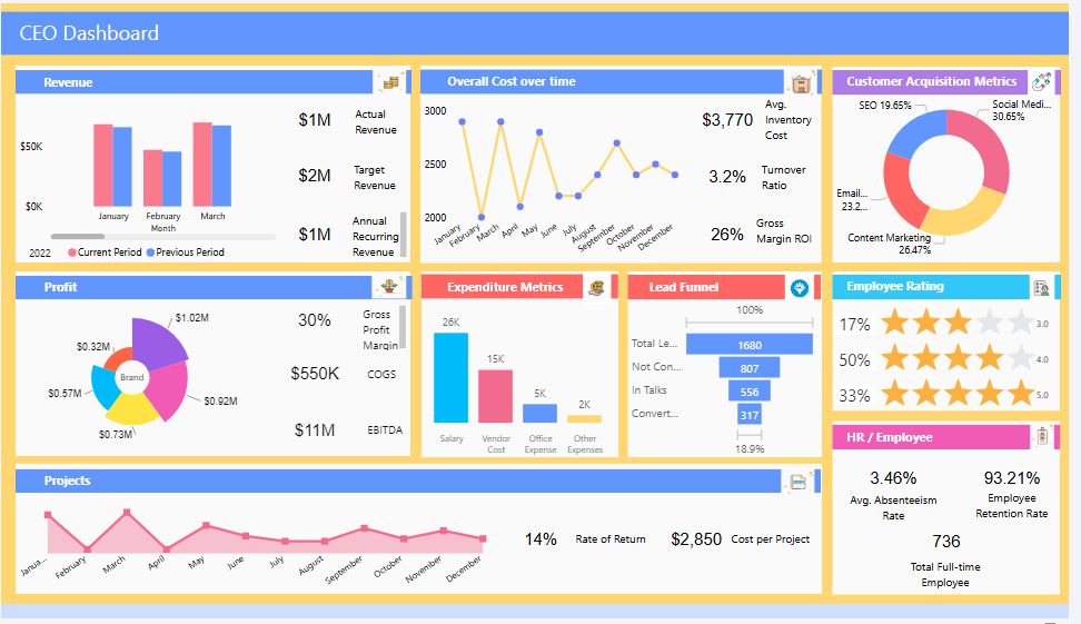 Power Bi CEO Dashboard